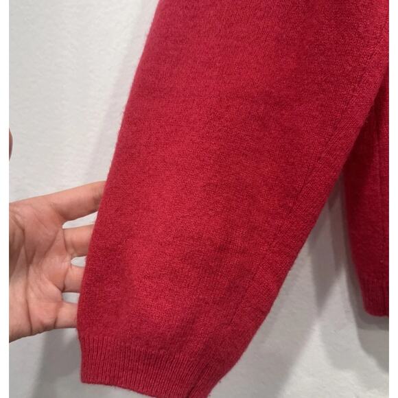 Isle 100% Pure Cashmere Sweater Women's Long Sleeve Fuchsia Pink Crewneck READ - Picture 5 of 11